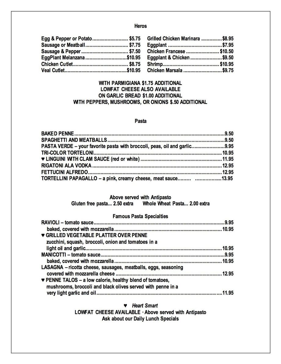 Lunch Piccolo Ristorante Bellmore, NY